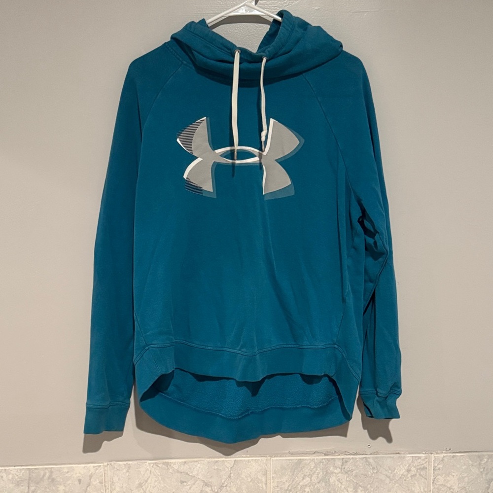Under Armour Blue Hoodie with Silver Logo